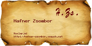 Hafner Zsombor névjegykártya