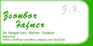 zsombor hafner business card